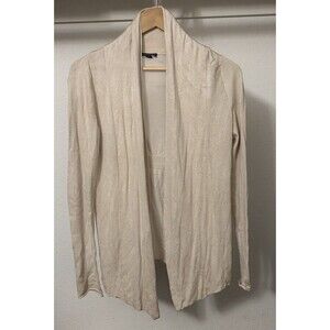 Express Women's XS Beige Open Front Long Cardigan Sweater